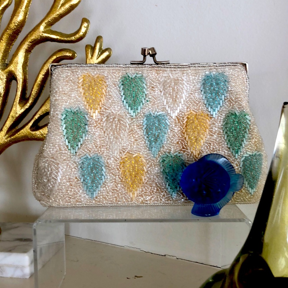 MCM Hand Beaded Evening Bag